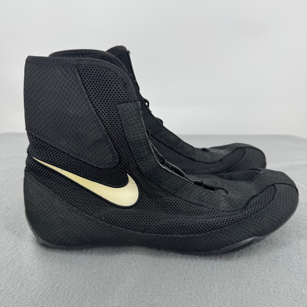 Nike Machomai Mid Mens 10.5 Boxing Shoes Black 333580-011 Vintage Boots